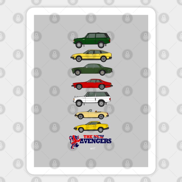 The New Avengers car collection Magnet by RJW Autographics